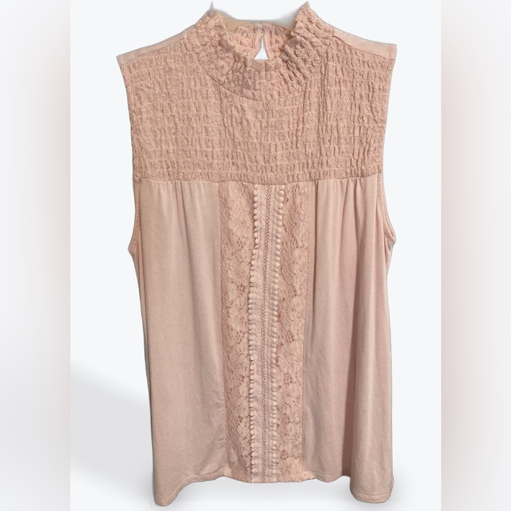 NWOT Cable & Guage Large Soft Pink Shirt
